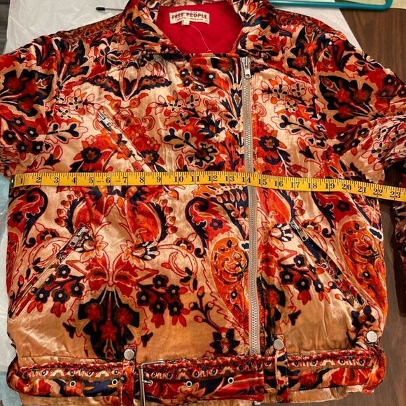 NEW Free People Bailey Velvet Moto Jacket.Size S - Picture 16 of 16